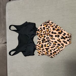 Cheetah print bathing suit